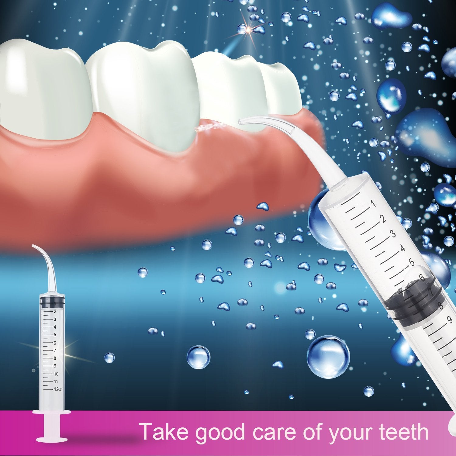 8 Pcs Syringe 12Cc Dental Irrigation Syringe with Curved Tip for Wisdom Teeth Measurement Disposable Water Oral Mouth Liquid Tonsil Stone Squirt Mouthwash Cleaner Syringes